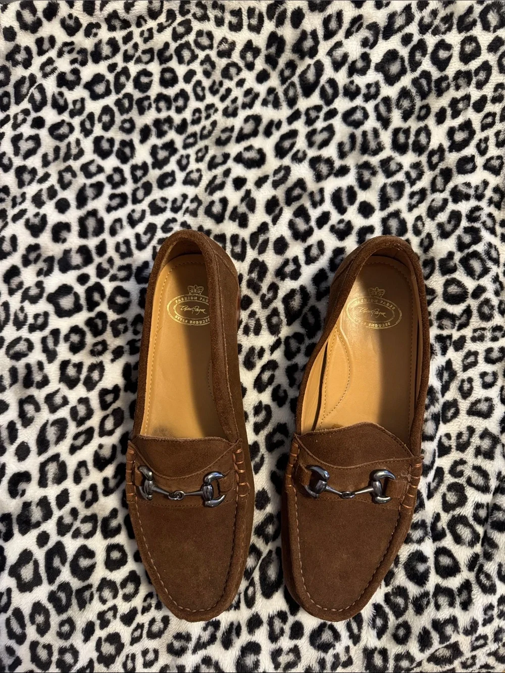 Men's Brown Suede Bit-Detail Slip-On Loafers